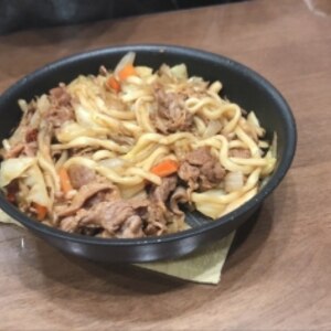 コストコのプルコギで焼うどん